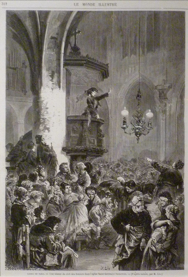 La comune di Parigi - Una sessione del Club delle donne nella chiesa di Saint, Germain, l'Auxerois